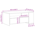 vidaXL Coffee Table - Artisan Oak - 102x55x43.5 cm - Made of Engineered Wood