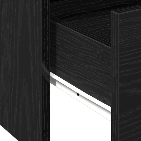 vidaXL Black Oak Coffee Table 102x55x43.5 cm Made from Engineered Wood