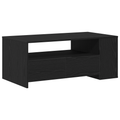vidaXL Black Oak Coffee Table 102x55x43.5 cm Made from Engineered Wood