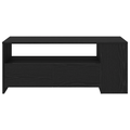 vidaXL Black Oak Coffee Table 102x55x43.5 cm Made from Engineered Wood