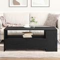 vidaXL Black Oak Coffee Table 102x55x43.5 cm Made from Engineered Wood
