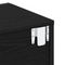 vidaXL Wall-Mounted Nightstand in Black Oak with Engineered Wood