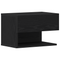 vidaXL Wall-Mounted Nightstand in Black Oak with Engineered Wood