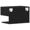 vidaXL Wall-Mounted Nightstand in Black Oak with Engineered Wood