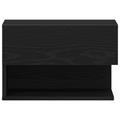 vidaXL Wall-Mounted Nightstand in Black Oak with Engineered Wood