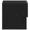 vidaXL Wall-Mounted Nightstand in Black Oak with Engineered Wood