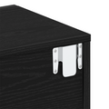 vidaXL Wall-Mounted Bedside Cabinets (Set of 2) - Black Oak Engineered Wood