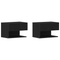 vidaXL Wall-Mounted Bedside Cabinets (Set of 2) - Black Oak Engineered Wood