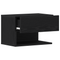 vidaXL Wall-Mounted Bedside Cabinets (Set of 2) - Black Oak Engineered Wood