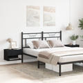 vidaXL Wall-Mounted Bedside Cabinets (Set of 2) - Black Oak Engineered Wood