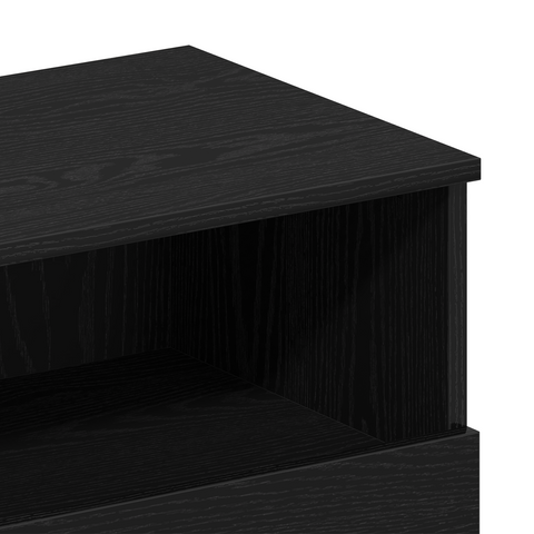 vidaXL Bedside Cabinets 2 pcs Black Oak 40x35x65 cm Engineered Wood