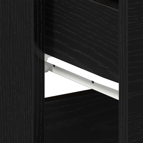 vidaXL Bedside Cabinets 2 pcs Black Oak 40x35x65 cm Engineered Wood