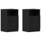 vidaXL Bedside Cabinets 2 pcs Black Oak 40x35x65 cm Engineered Wood
