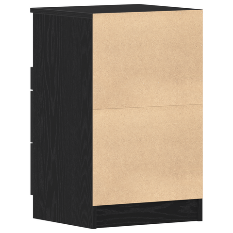 vidaXL Bedside Cabinets 2 pcs Black Oak 40x35x65 cm Engineered Wood