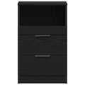 vidaXL Bedside Cabinets 2 pcs Black Oak 40x35x65 cm Engineered Wood