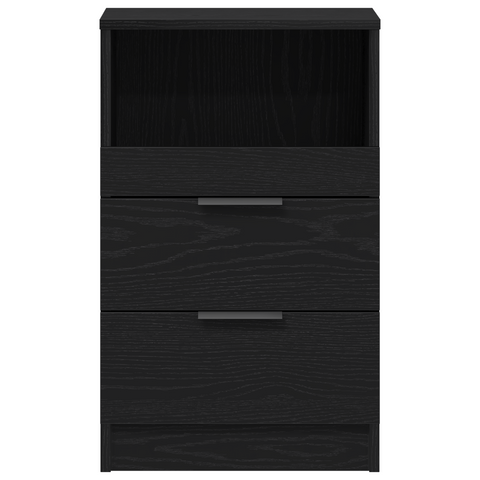 vidaXL Bedside Cabinets 2 pcs Black Oak 40x35x65 cm Engineered Wood