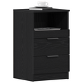 vidaXL Bedside Cabinets 2 pcs Black Oak 40x35x65 cm Engineered Wood