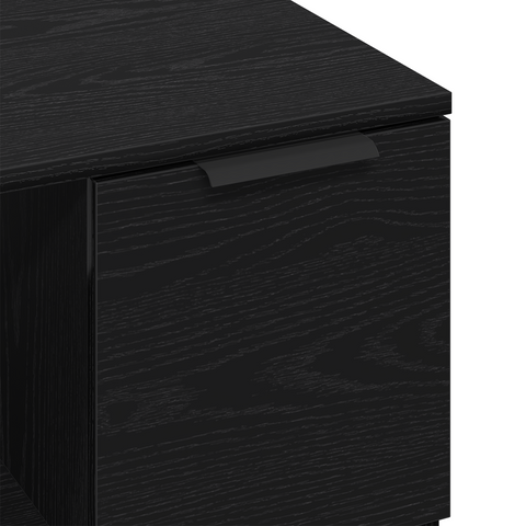 vidaXL Coffee Table Black Oak 50x50x36 cm Engineered Wood
