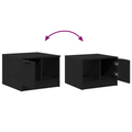 vidaXL Coffee Table Black Oak 50x50x36 cm Engineered Wood