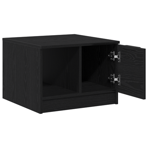 vidaXL Coffee Table Black Oak 50x50x36 cm Engineered Wood