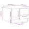 vidaXL Coffee Table Black Oak 50x50x36 cm Engineered Wood
