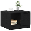 vidaXL Coffee Table Black Oak 50x50x36 cm Engineered Wood