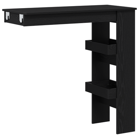 vidaXL Wall Bar Table - Black Oak - 102x55x103.5 cm - Made of Engineered Wood
