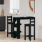vidaXL Wall Bar Table - Black Oak - 102x55x103.5 cm - Made of Engineered Wood