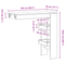 vidaXL Wall Bar Table - Black Oak - 102x55x103.5 cm - Made of Engineered Wood