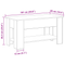 vidaXL Black Oak Coffee Table - 101x49x52 cm Made from Engineered Wood