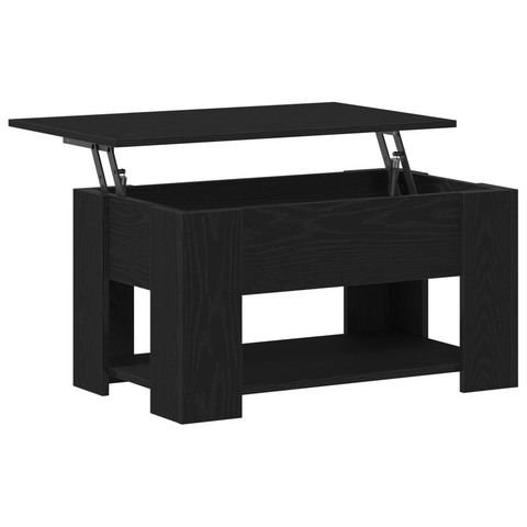 vidaXL Black Oak Coffee Table 79x49x41 cm Made of Engineered Wood