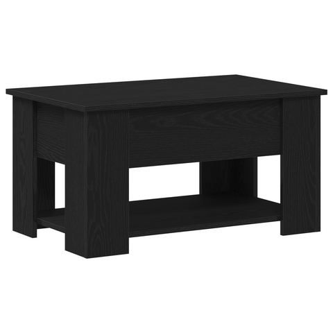 vidaXL Black Oak Coffee Table 79x49x41 cm Made of Engineered Wood