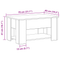 vidaXL Black Oak Coffee Table 79x49x41 cm Made of Engineered Wood
