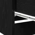 vidaXL Black Oak Bedside Cabinet - 40x65x65 cm, Made from Engineered Wood