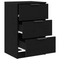 vidaXL Black Oak Bedside Cabinet - 40x65x65 cm, Made from Engineered Wood