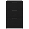 vidaXL Black Oak Bedside Cabinet - 40x65x65 cm, Made from Engineered Wood