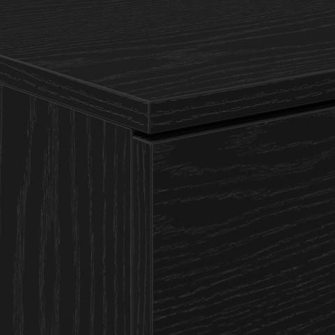 vidaXL Nightstands 2 pack Black Oak 40x65x65 cm Made of Engineered Wood