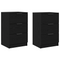 vidaXL Nightstands 2 pack Black Oak 40x65x65 cm Made of Engineered Wood