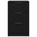 vidaXL Nightstands 2 pack Black Oak 40x65x65 cm Made of Engineered Wood