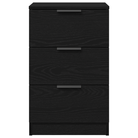 vidaXL Nightstands 2 pack Black Oak 40x65x65 cm Made of Engineered Wood