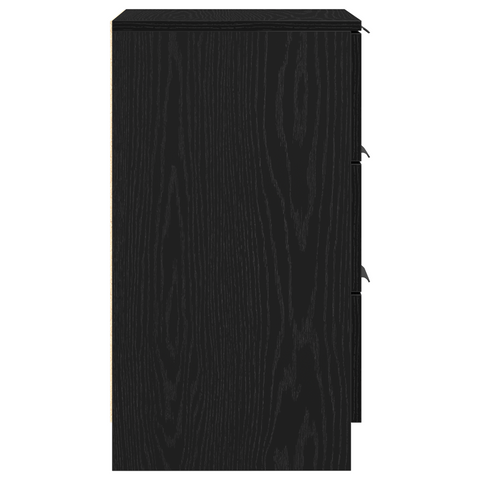 vidaXL Nightstands 2 pack Black Oak 40x65x65 cm Made of Engineered Wood