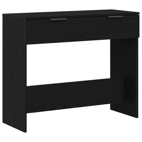 vidaXL Console Table Black Oak 90x36x75 cm Engineered Wood