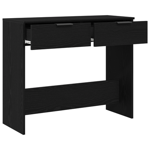 vidaXL Console Table Black Oak 90x36x75 cm Engineered Wood