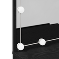 vidaXL LED Dressing Table in Black Oak, 60x40x140 cm, Made of Engineered Wood