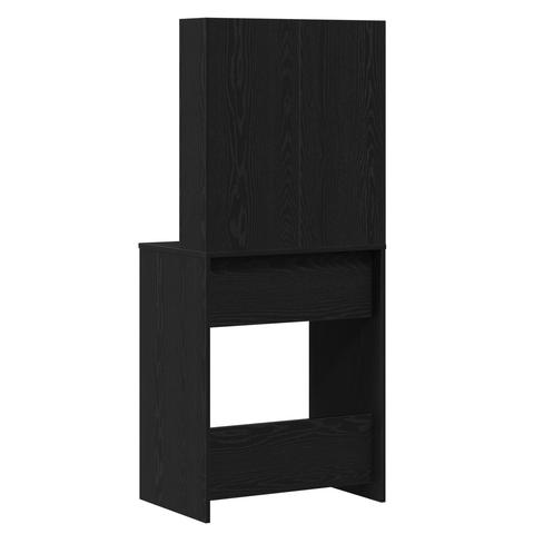 vidaXL LED Dressing Table in Black Oak, 60x40x140 cm, Made of Engineered Wood