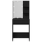 vidaXL LED Dressing Table in Black Oak, 60x40x140 cm, Made of Engineered Wood