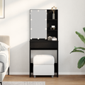 vidaXL LED Dressing Table in Black Oak, 60x40x140 cm, Made of Engineered Wood