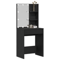 vidaXL LED Dressing Table in Black Oak, 60x40x140 cm, Made of Engineered Wood