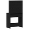 vidaXL Black Oak Dressing Table with Mirror - 74.5 x 40 x 141 cm
