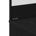 vidaXL Black Oak Dressing Table with Mirror - 86.5 x 35 x 136 cm